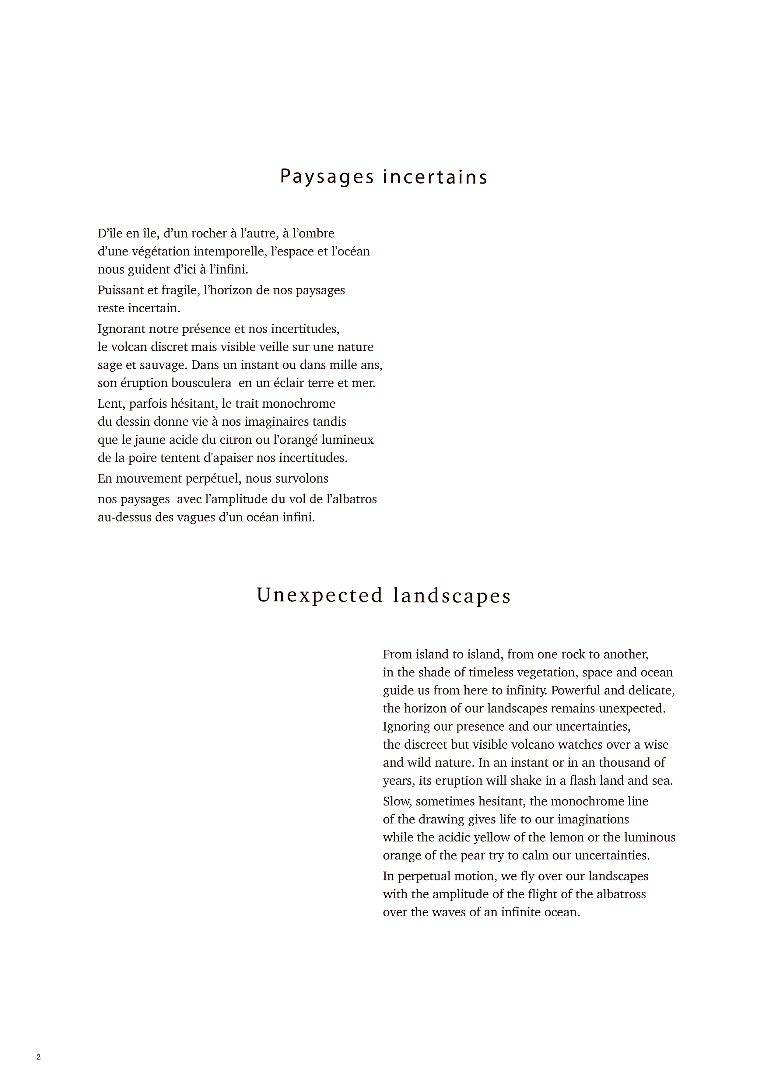 Texte présentation du catalogue paysages incertains, unexpected landscapes, rédaction pangaud artiste peintures. Texte présentation du catalogue paysages incertains, unexpected landscapes, rédaction pangaud artiste peintures