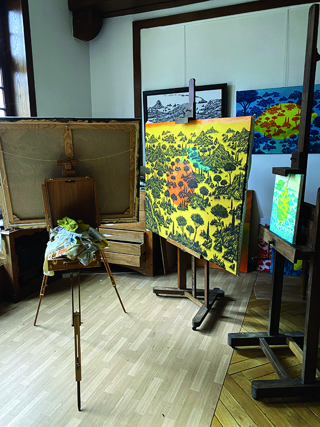 atelier de l'artiste xavier pangaud à Lyon